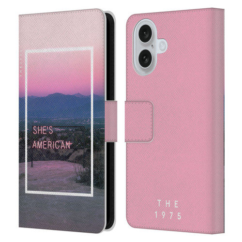 The 1975 Songs She's American Leather Book Wallet Case Cover For Apple iPhone 16