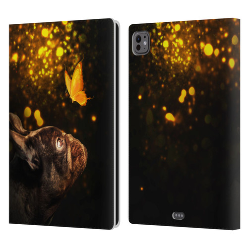 Klaudia Senator French Bulldog Butterfly Leather Book Wallet Case Cover For Apple iPad Pro 11 M4 2024