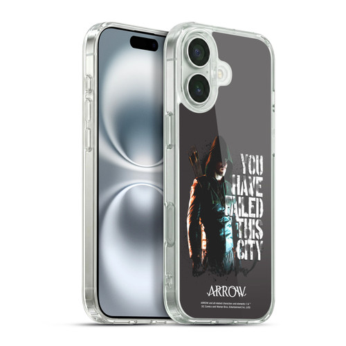 Arrow TV Series Graphics You Have Failed This City Soft Gel Case for Apple iPhone 16 Plus & MagSafe