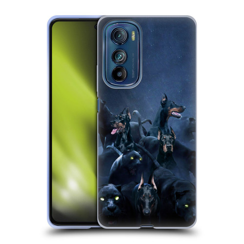 Klaudia Senator Animal Art Doberman Soft Gel Case for Motorola Edge 30
