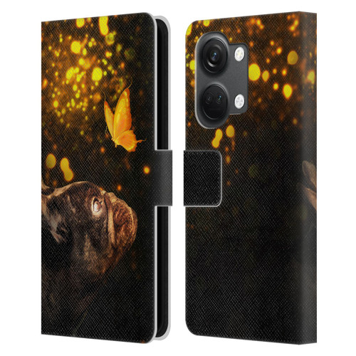 Klaudia Senator French Bulldog Butterfly Leather Book Wallet Case Cover For OnePlus Nord 3 5G