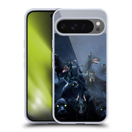 Klaudia Senator Animal Art Doberman Soft Gel Case for Google Pixel 9 Pro XL