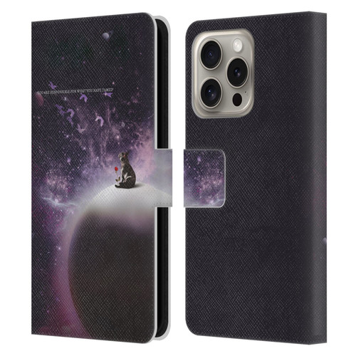 Klaudia Senator French Bulldog 2 In The Galaxy Leather Book Wallet Case Cover For Apple iPhone 16 Pro