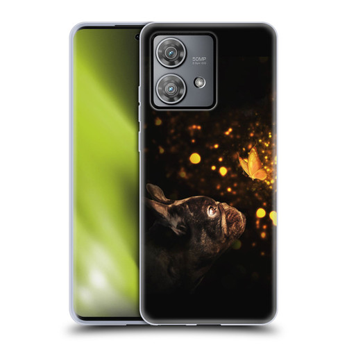 Klaudia Senator French Bulldog Butterfly Soft Gel Case for Motorola Edge 40 Neo 5G