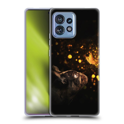Klaudia Senator French Bulldog Butterfly Soft Gel Case for Motorola Moto Edge 40 Pro