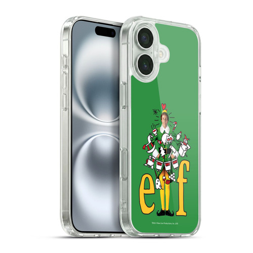 Elf Movie Graphics 2 Doodles Soft Gel Case for Apple iPhone 16 Plus & MagSafe