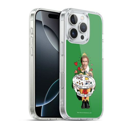 Elf Movie Graphics 2 Buddy Food Groups Soft Gel Case for Apple iPhone 16 Pro & MagSafe