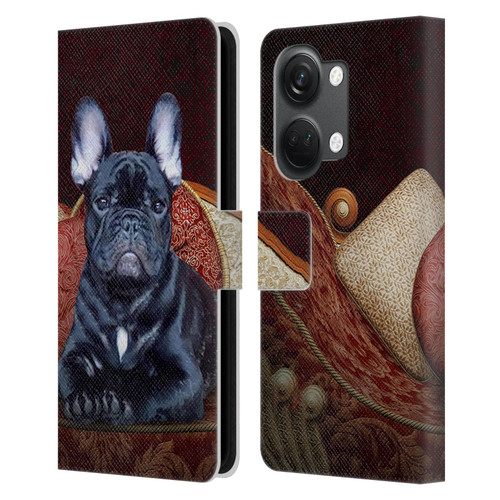Klaudia Senator French Bulldog 2 Classic Couch Leather Book Wallet Case Cover For OnePlus Nord 3 5G