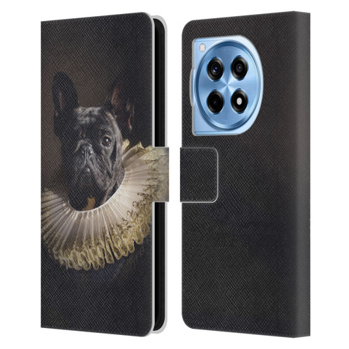 Klaudia Senator French Bulldog 2 King Leather Book Wallet Case Cover For OnePlus 12R
