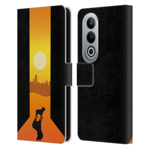 Klaudia Senator French Bulldog 2 Shadow At Sunset Leather Book Wallet Case Cover For OPPO OnePlus Ace 3V 5G