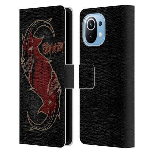 Slipknot Key Art Red Goat Leather Book Wallet Case Cover For Xiaomi Mi 11