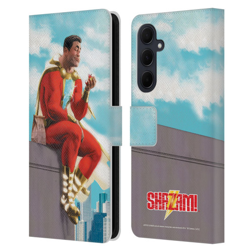 Justice League DC Comics Shazam Comic Book Art Issue #9 Variant 2019 Leather Book Wallet Case Cover For Samsung Galaxy A35 5G