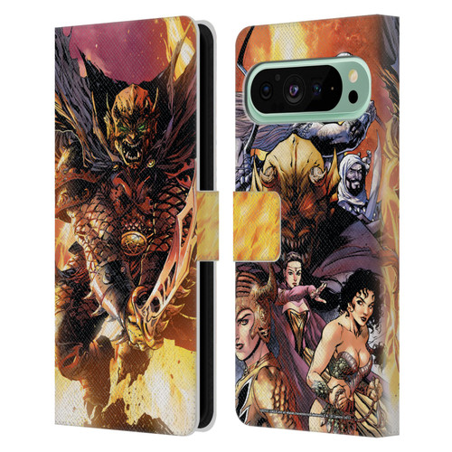 Justice League DC Comics Dark Comic Art Etrigan Demon Knights Leather Book Wallet Case Cover For Google Pixel 9 Pro XL