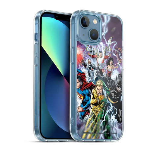 Justice League DC Comics Comic Book Covers New 52 #15 Soft Gel Case for Apple iPhone 13 Mini