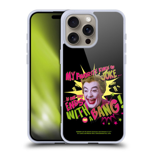 Batman TV Series Character Art Joker With A Bang Soft Gel Case for Apple iPhone 16 Pro Max