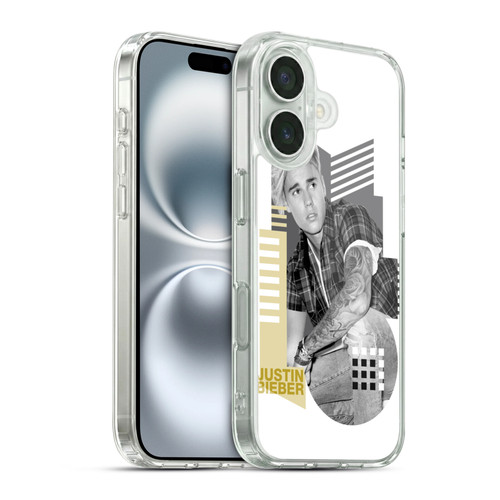 Justin Bieber Purpose B&w Calendar Geometric Collage Soft Gel Case for Apple iPhone 16 & MagSafe