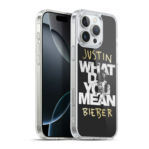 Justin Bieber Purpose B&w What Do You Mean Typography Soft Gel Case for Apple iPhone 16 Pro Max & MagSafe