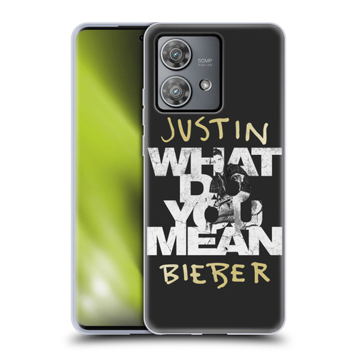 Justin Bieber Purpose B&w What Do You Mean Typography Soft Gel Case for Motorola Edge 40 Neo 5G