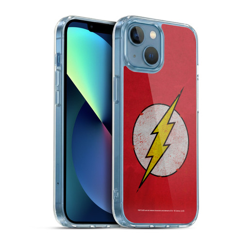 The Flash DC Comics Logo Distressed Look Soft Gel Case for Apple iPhone 13 Mini & MagSafe