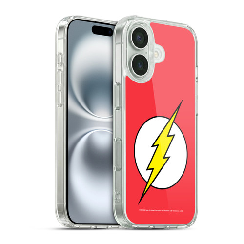The Flash DC Comics Logo Plain Soft Gel Case for Apple iPhone 16 & MagSafe