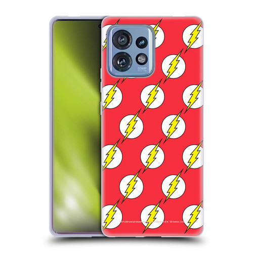 The Flash DC Comics Logo Pattern Soft Gel Case for Motorola Moto Edge 40 Pro