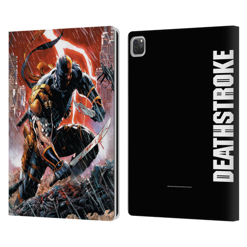 Justice League DC Comics Deathstroke Comic Art Vol. 1 Gods Of War Leather Book Wallet Case Cover For Apple iPad Pro 13 M4 2024