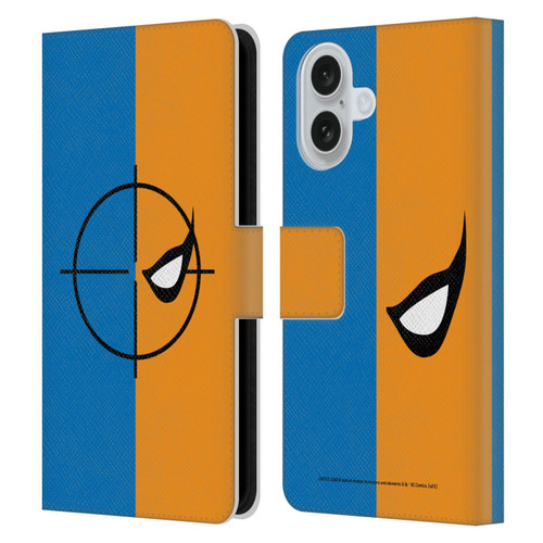 Justice League DC Comics Deathstroke Comic Art Logo Leather Book Wallet Case Cover For Apple iPhone 16