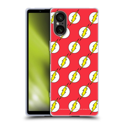 The Flash DC Comics Logo Pattern Soft Gel Case for Sony Xperia 5 V 5G