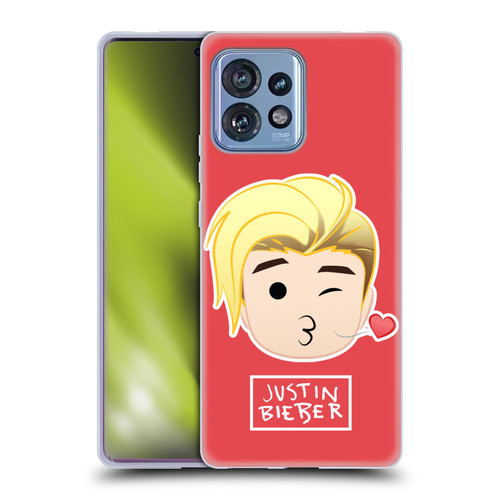 Justin Bieber Justmojis Kiss Soft Gel Case for Motorola Moto Edge 40 Pro
