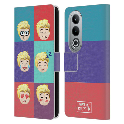 Justin Bieber Justmojis Cute Faces Leather Book Wallet Case Cover For OPPO OnePlus Ace 3V 5G