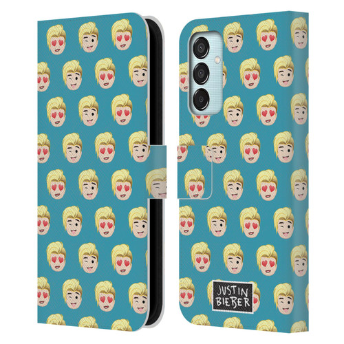 Justin Bieber Justmojis Patterns Leather Book Wallet Case Cover For Samsung Galaxy M15/F15 5G