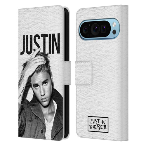 Justin Bieber Purpose Calendar Black And White Leather Book Wallet Case Cover For Google Pixel 9 / Pixel 9 Pro
