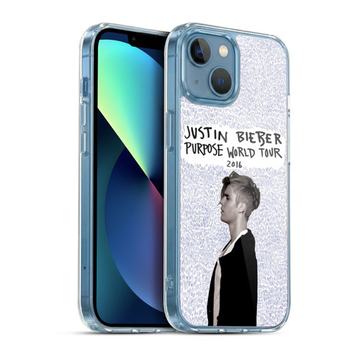 Justin Bieber Purpose World Tour 2016 Soft Gel Case for Apple iPhone 13 Mini & MagSafe