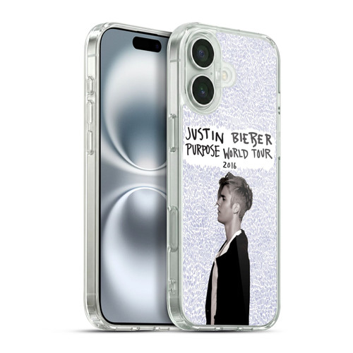 Justin Bieber Purpose World Tour 2016 Soft Gel Case for Apple iPhone 16 Plus & MagSafe