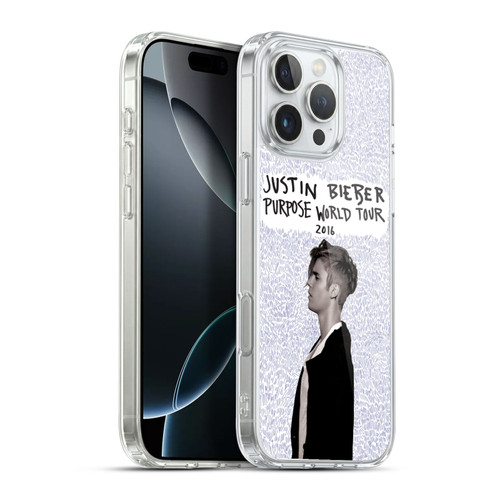 Justin Bieber Purpose World Tour 2016 Soft Gel Case for Apple iPhone 16 Pro Max & MagSafe