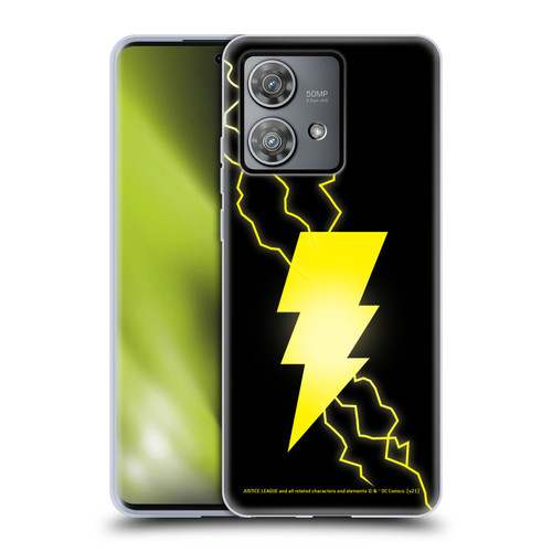 Justice League DC Comics Shazam Black Adam Classic Logo Soft Gel Case for Motorola Edge 40 Neo 5G