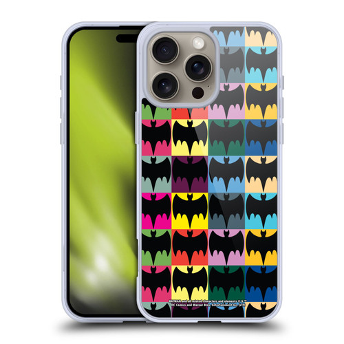 Batman TV Series Logos Patterns Soft Gel Case for Apple iPhone 16 Pro Max