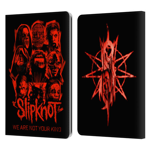 Slipknot We Are Not Your Kind Red Patch Leather Book Wallet Case Cover For Amazon Kindle Paperwhite 1 / 2 / 3