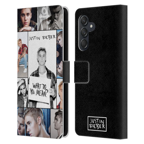 Justin Bieber Purpose Grid Poster Leather Book Wallet Case Cover For Samsung Galaxy M55 5G