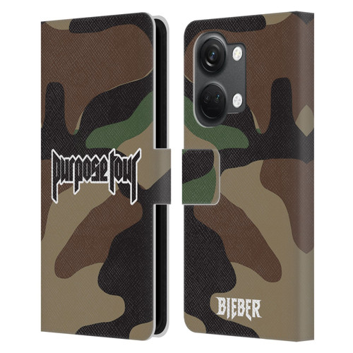 Justin Bieber Tour Merchandise Camouflage Leather Book Wallet Case Cover For OnePlus Nord 3 5G