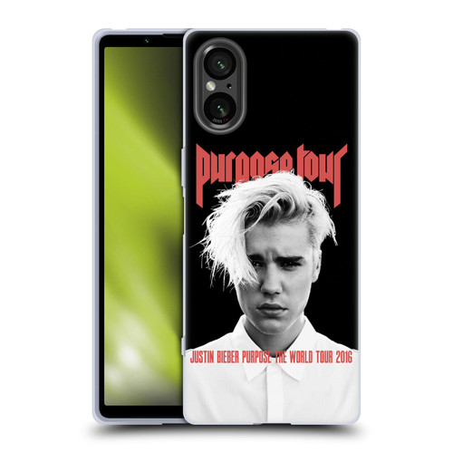 Justin Bieber Tour Merchandise Purpose Poster Soft Gel Case for Sony Xperia 5 V 5G