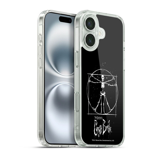 Corpse Bride Key Art Vitruvian Skeleton Soft Gel Case for Apple iPhone 16 Plus & MagSafe