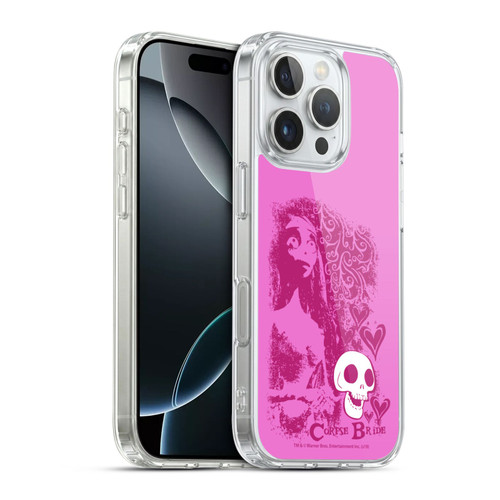 Corpse Bride Key Art Pink Distressed Look Soft Gel Case for Apple iPhone 16 Pro & MagSafe
