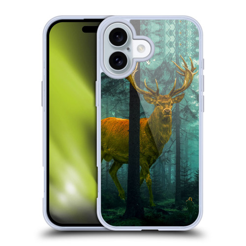 Dave Loblaw Animals Giant Forest Deer Soft Gel Case for Apple iPhone 16