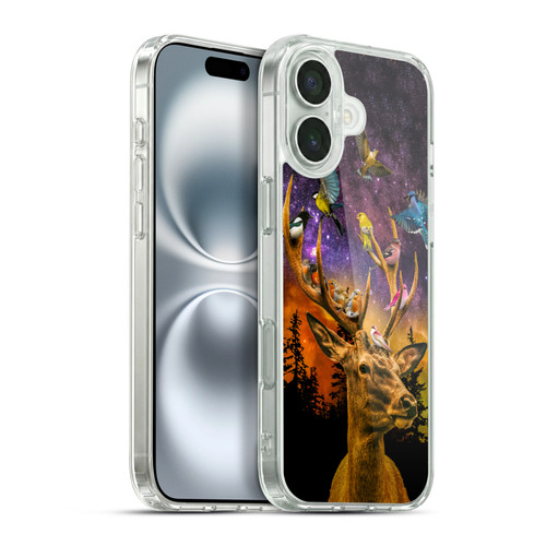 Dave Loblaw Animals Deer and Birds Soft Gel Case for Apple iPhone 16 Plus & MagSafe