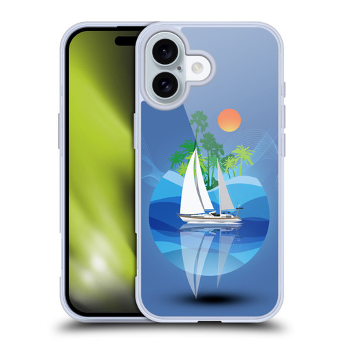 Dave Loblaw Contemporary Art Tropical Waters Soft Gel Case for Apple iPhone 16