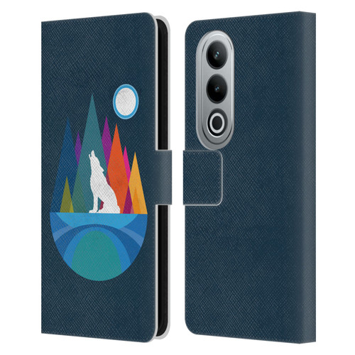 Dave Loblaw Contemporary Art Wolf Mountain With Texture Leather Book Wallet Case Cover For OPPO OnePlus Ace 3V 5G
