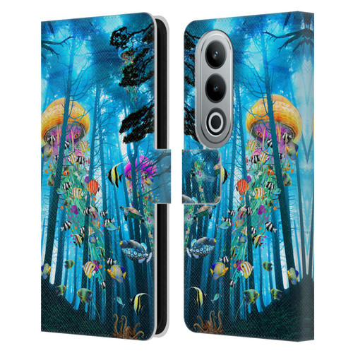 Dave Loblaw Jellyfish Electric Jellyfish In A Mist Leather Book Wallet Case Cover For OPPO OnePlus Ace 3V 5G