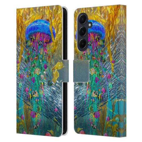 Dave Loblaw Jellyfish Jellyfish Kelp Field Leather Book Wallet Case Cover For Samsung Galaxy A55 5G