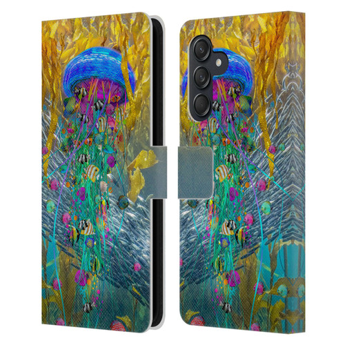 Dave Loblaw Jellyfish Jellyfish Kelp Field Leather Book Wallet Case Cover For Samsung Galaxy M55 5G